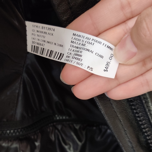 New Rudsak 2 in 1 leather pea coat - Picture 4 of 11